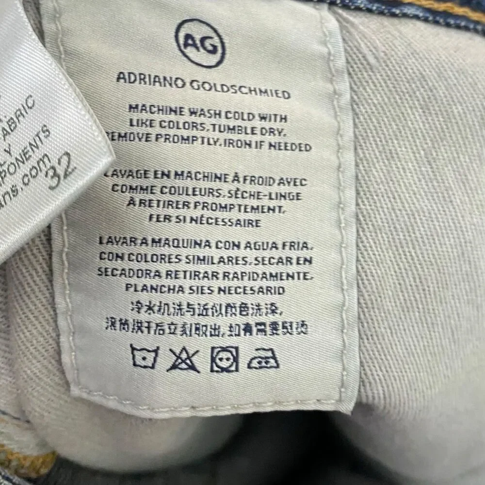 AG Adriano Goldschmied Ives Jeans Mens 32x32 Blue Modern Athletic Fit Denim NEW
